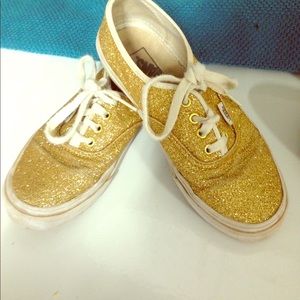 Glitter gold vans girls